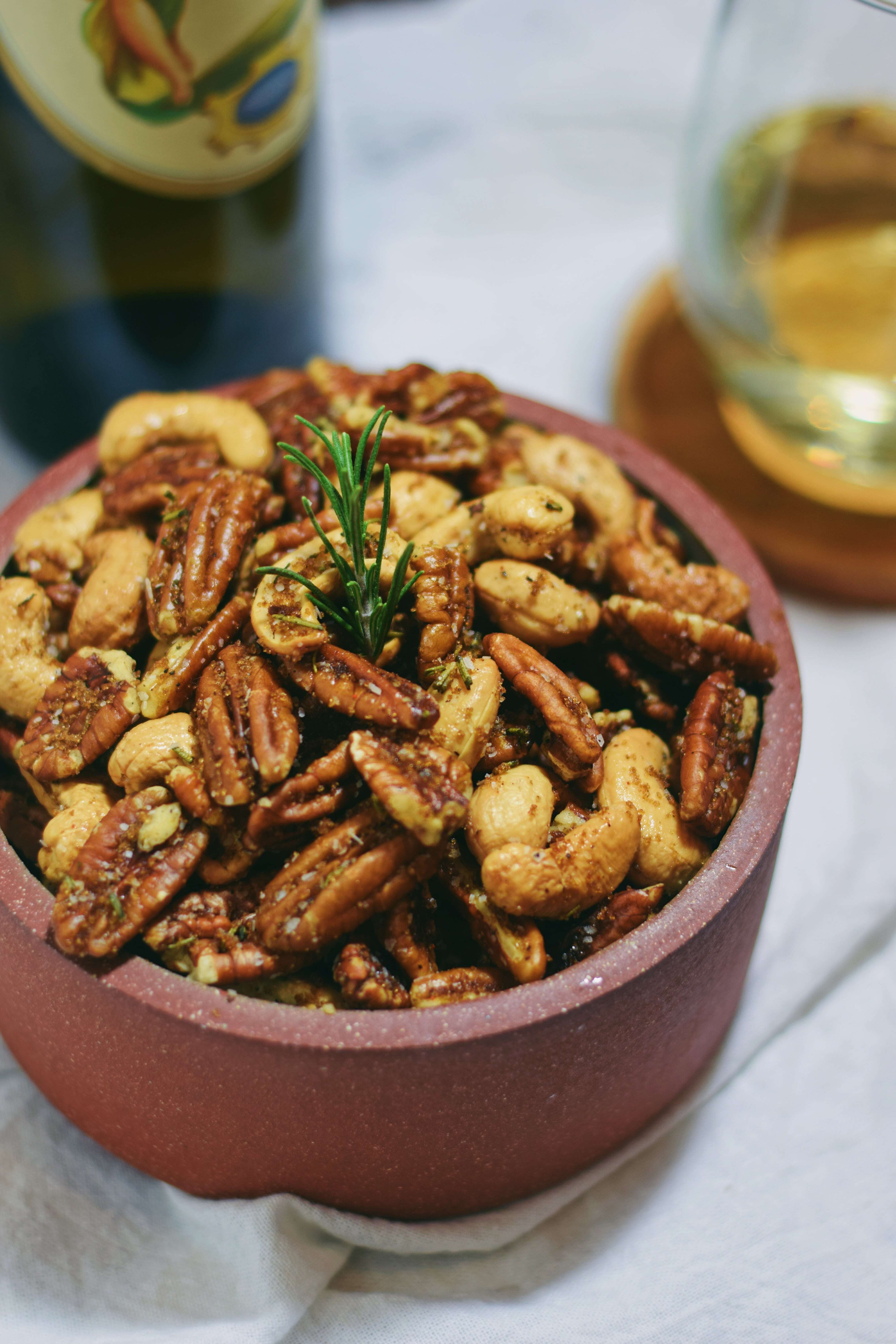 Spicy Rosemary Roasted Nuts