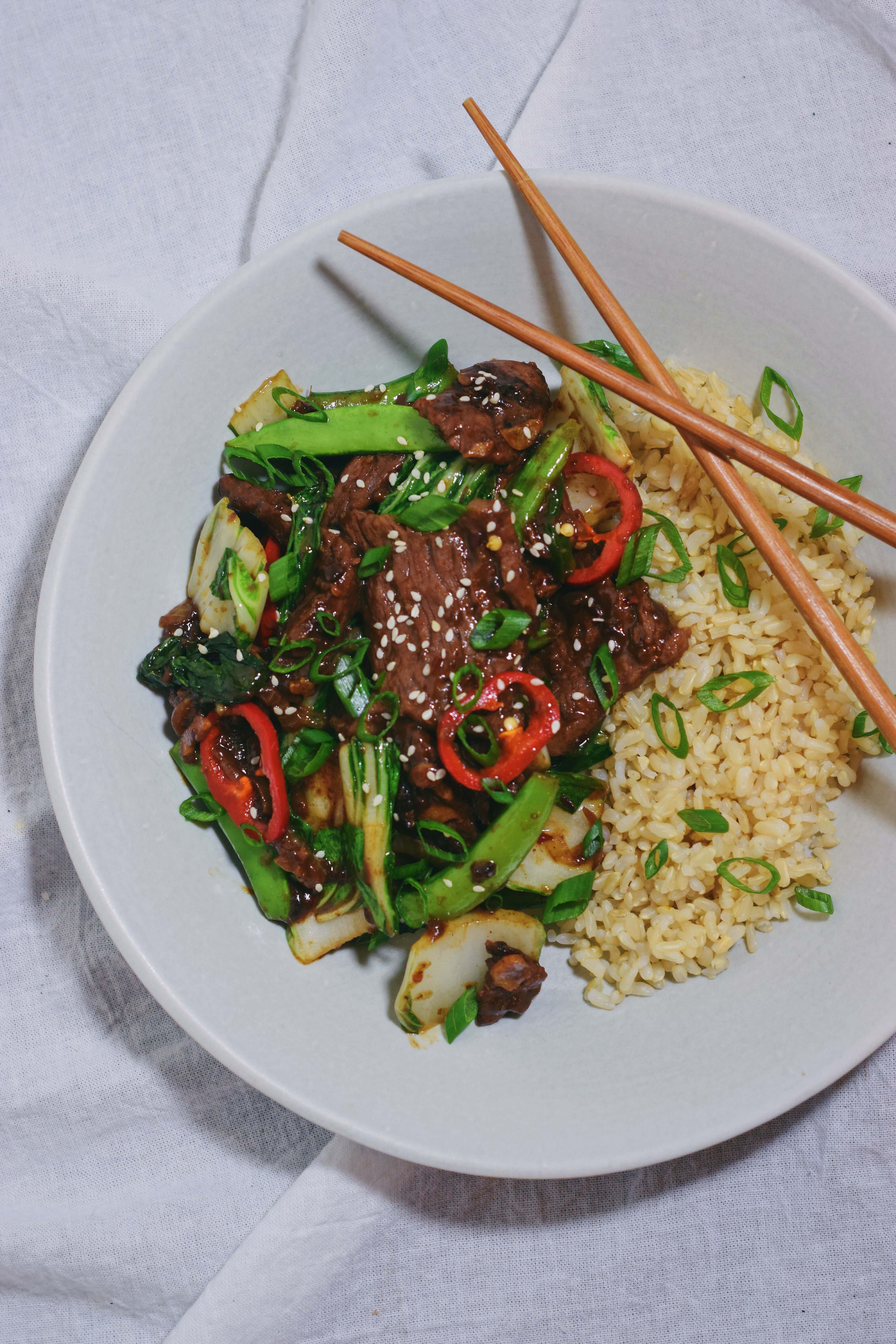 Asian Beef Stir Fry with Bok Choy