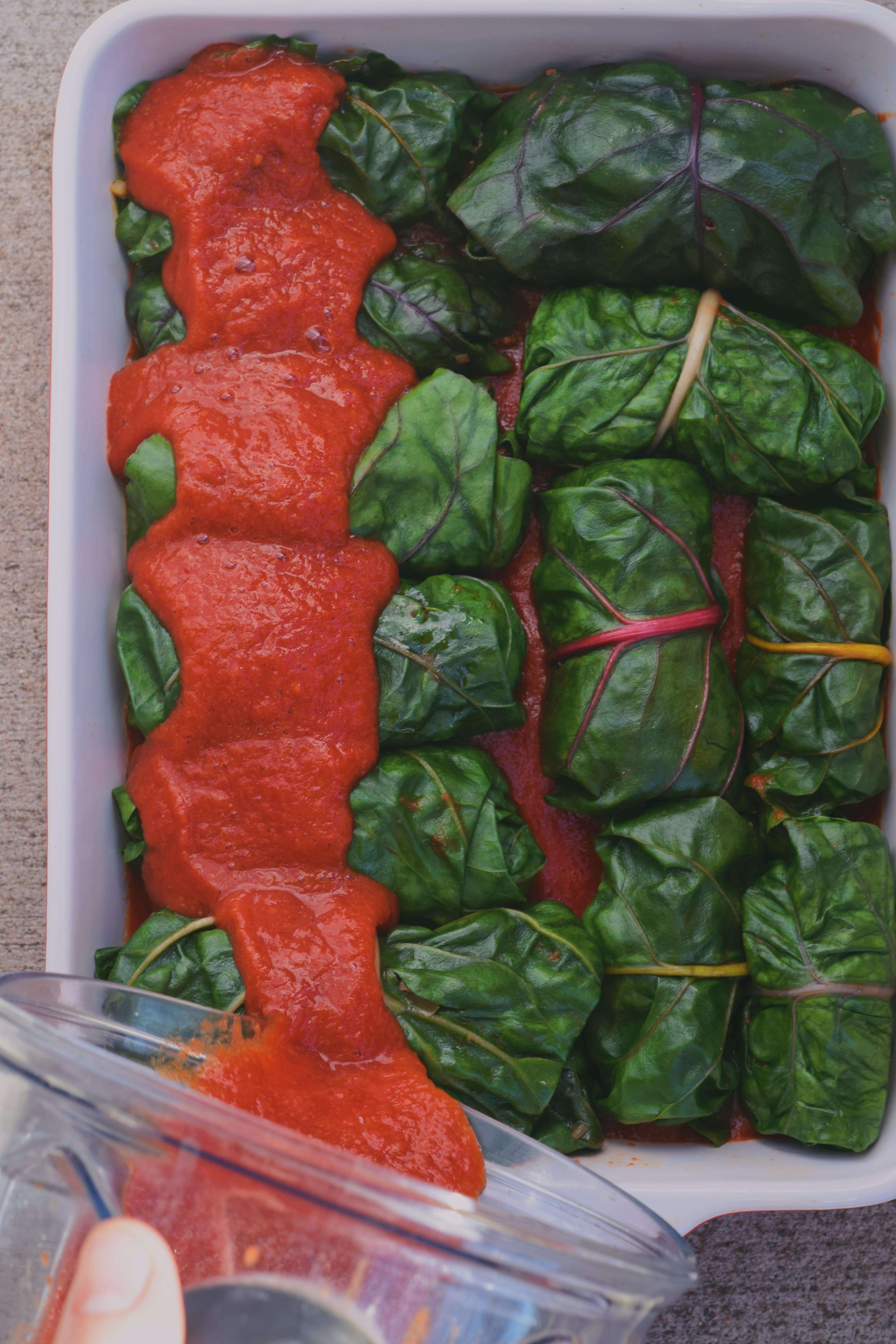 Low Carb Chard Enchiladas