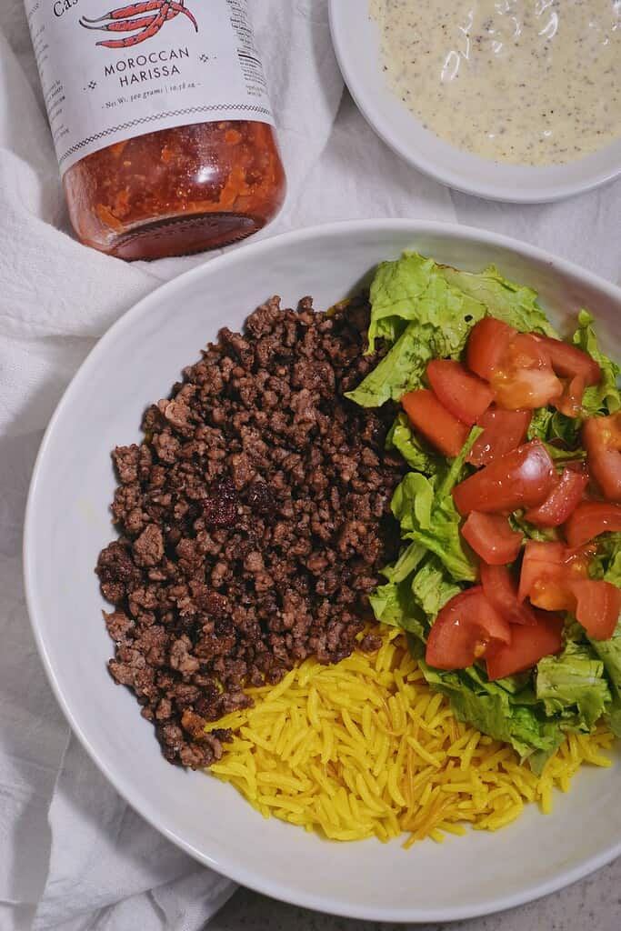 Copycat Halal Guys Beef and Rice Bowl