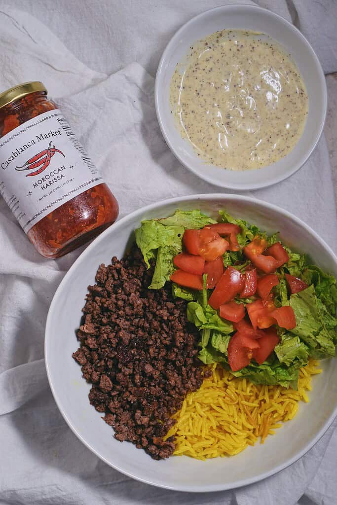 Copycat Halal Guys Beef and Rice Bowl