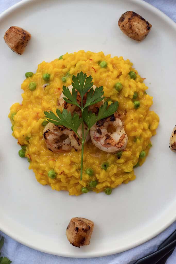 Saffron Risotto with Seafood
