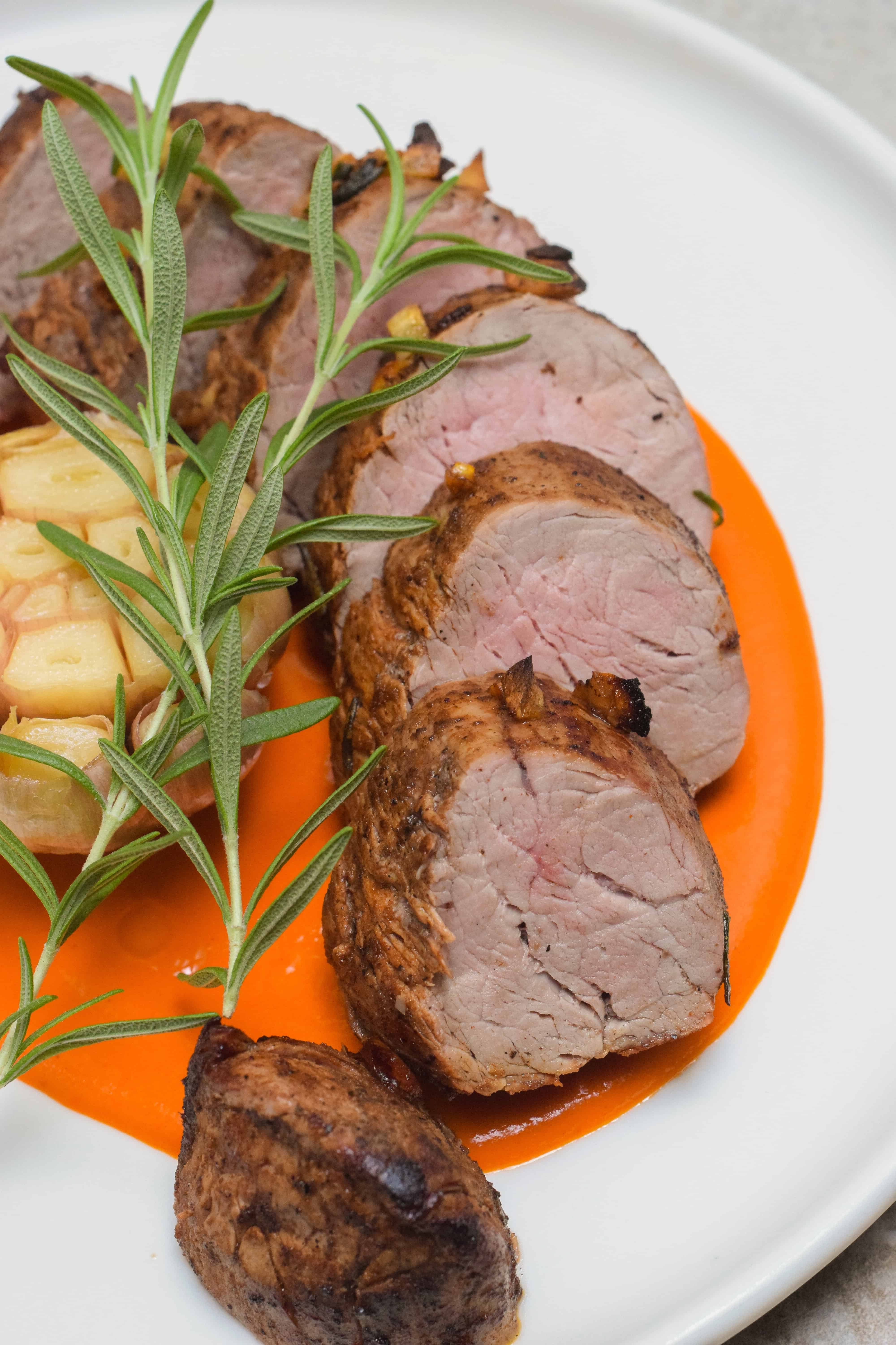 Spanish Roasted Pork Tenderloin with Piquillo Pepper Sauce