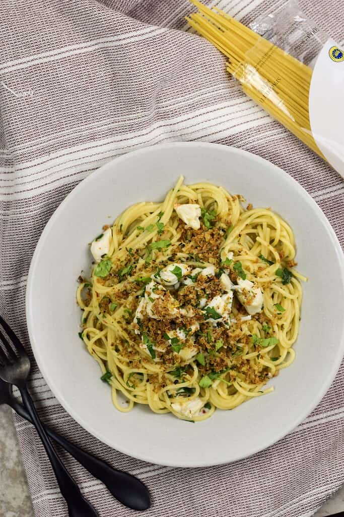 Lemon Crab Scampi Pasta