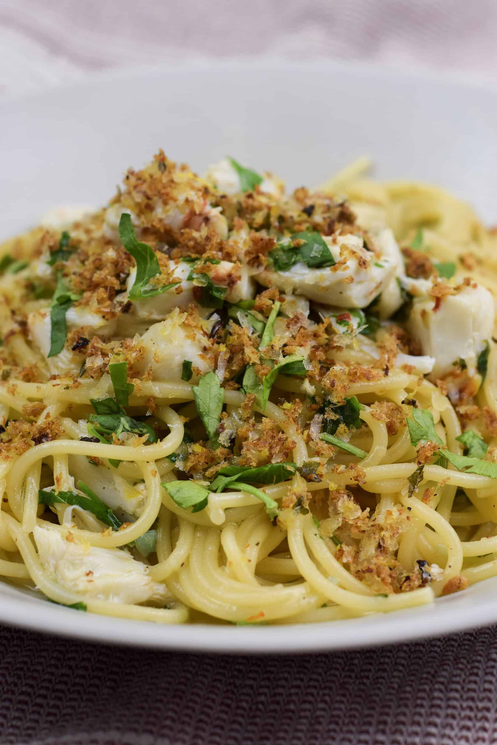 Lemon Crab Scampi Pasta