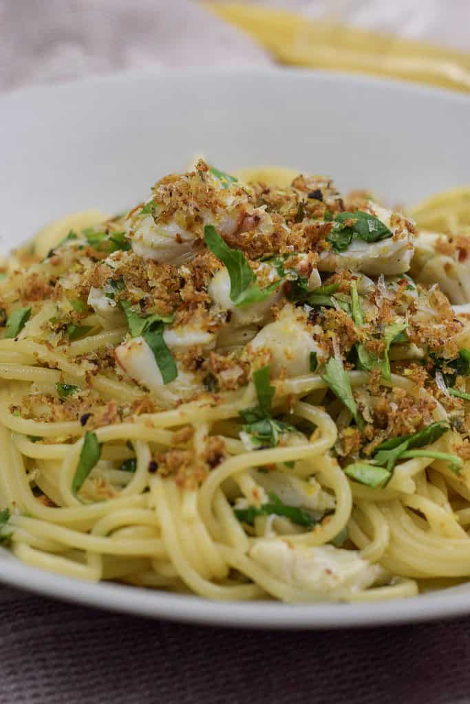 Lemon Crab Scampi Pasta