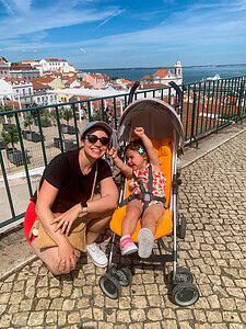 Miradouro Santa Luzia Lisbon with Toddler