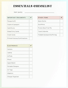 Toddler travel packing checklist with essentials for a smooth trip.