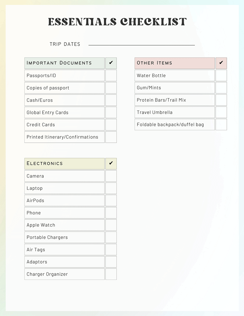 Toddler travel packing checklist with essentials for a smooth trip.