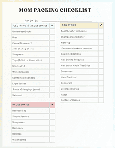 Mom's Packing Checklist for Summer Euro Trip