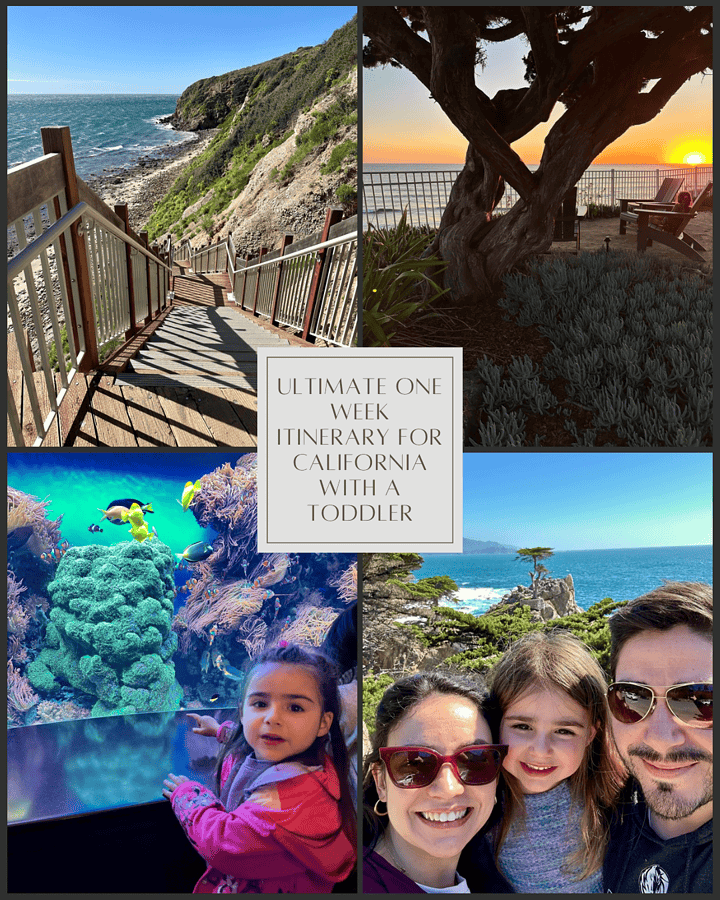Beautiful California coast and sunset views perfect for family travel with a toddler.